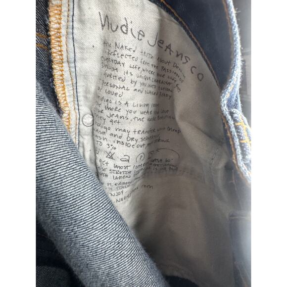 Nudie Men's Dark Wash Average Joe Dry Heavy Jeans Size 32 X 32 - Picture 3 of 6